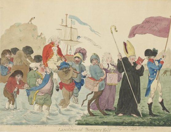 Landing at Botany Bay, courtesy of National Library of Australia